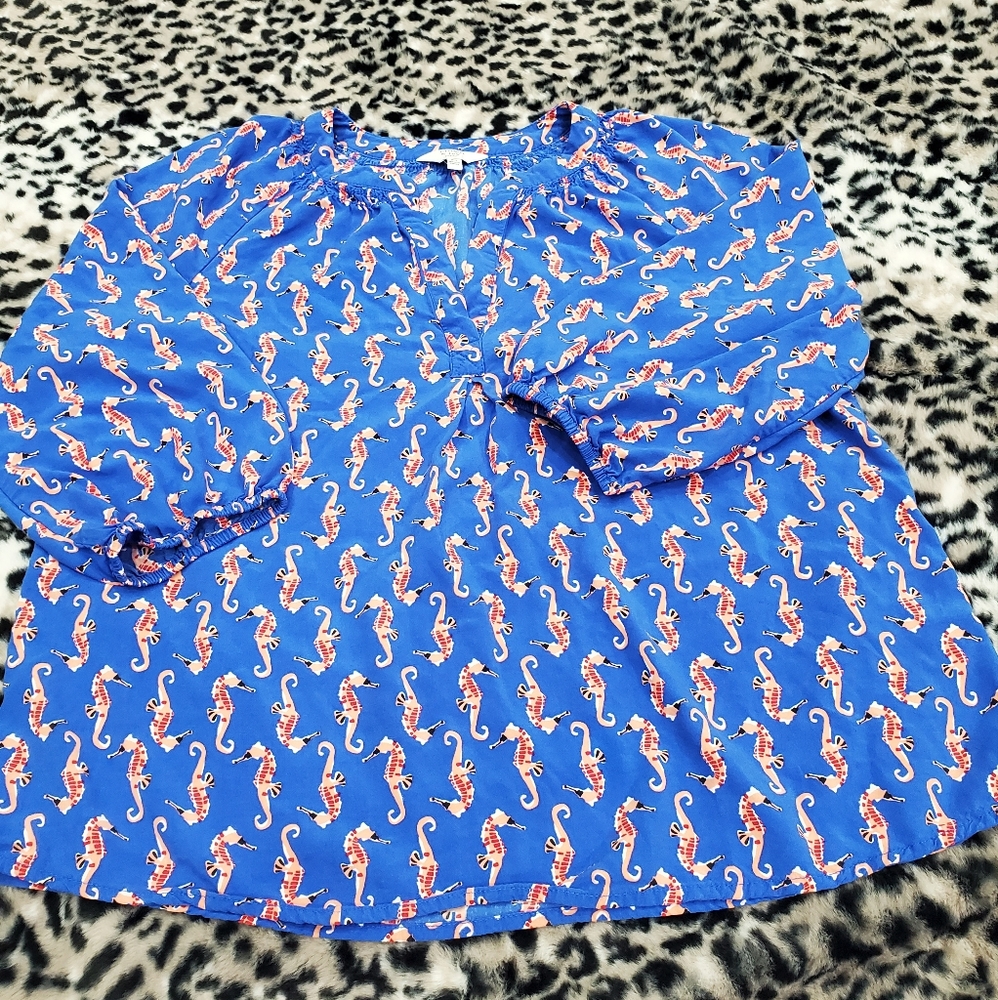 Crown and Ivy seahorse shirt